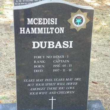 DUBASI Mcedisi Hammilton 1956-1997