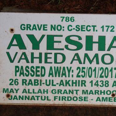 AMOD Ayesha Vahed -2017