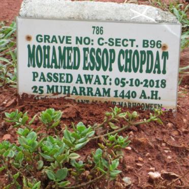 CHOPDAT Mohamed Essop -2018