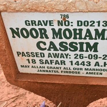 CASSIM Noor Mohamed -2021