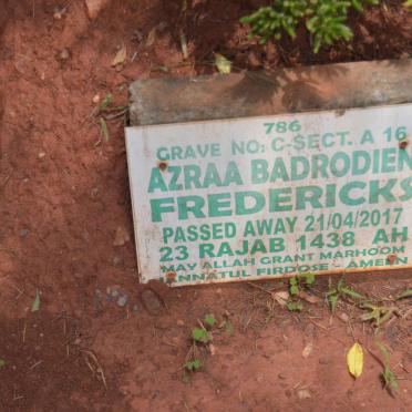 FREDERICKS Azraa Badrodien -2017