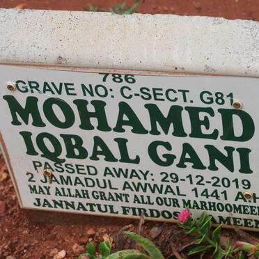 GANI Mohamed Iqbal -2019