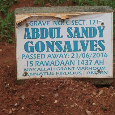GONSALVES Abdul Sandy -2016