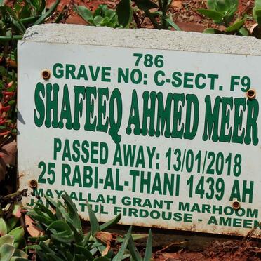 MEER Shafeeeq Ahmed -2018