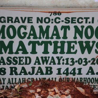 MATTHEWS Mogamat Noor -2020