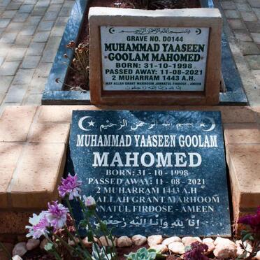 MAHOMED Muhammad Yaaseen Goolam 1998-2021