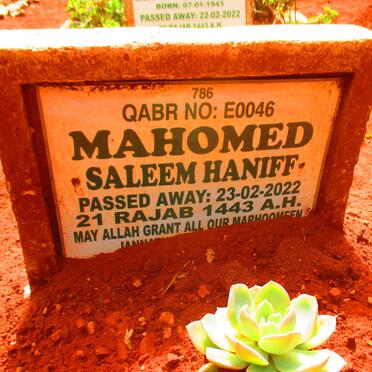 MOHAMED Saleem Haniff -2022