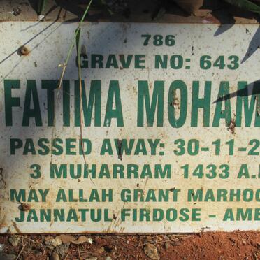 MOHAMED Fatima -2011