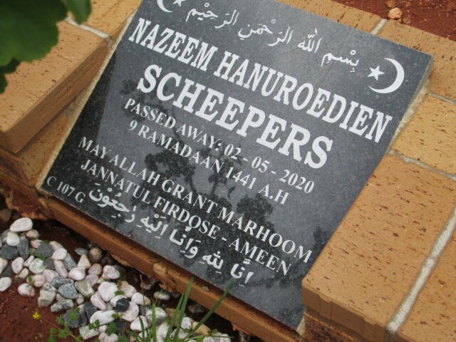 SCHEEPERS Nazeem Hanuroedien -2020