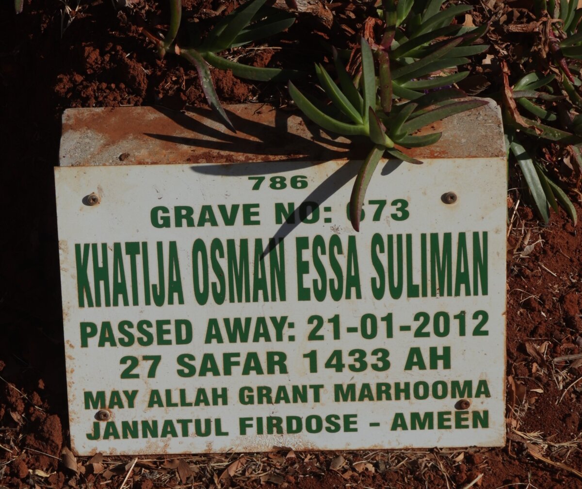 SULIMAN Khatija Osman Essa -2012