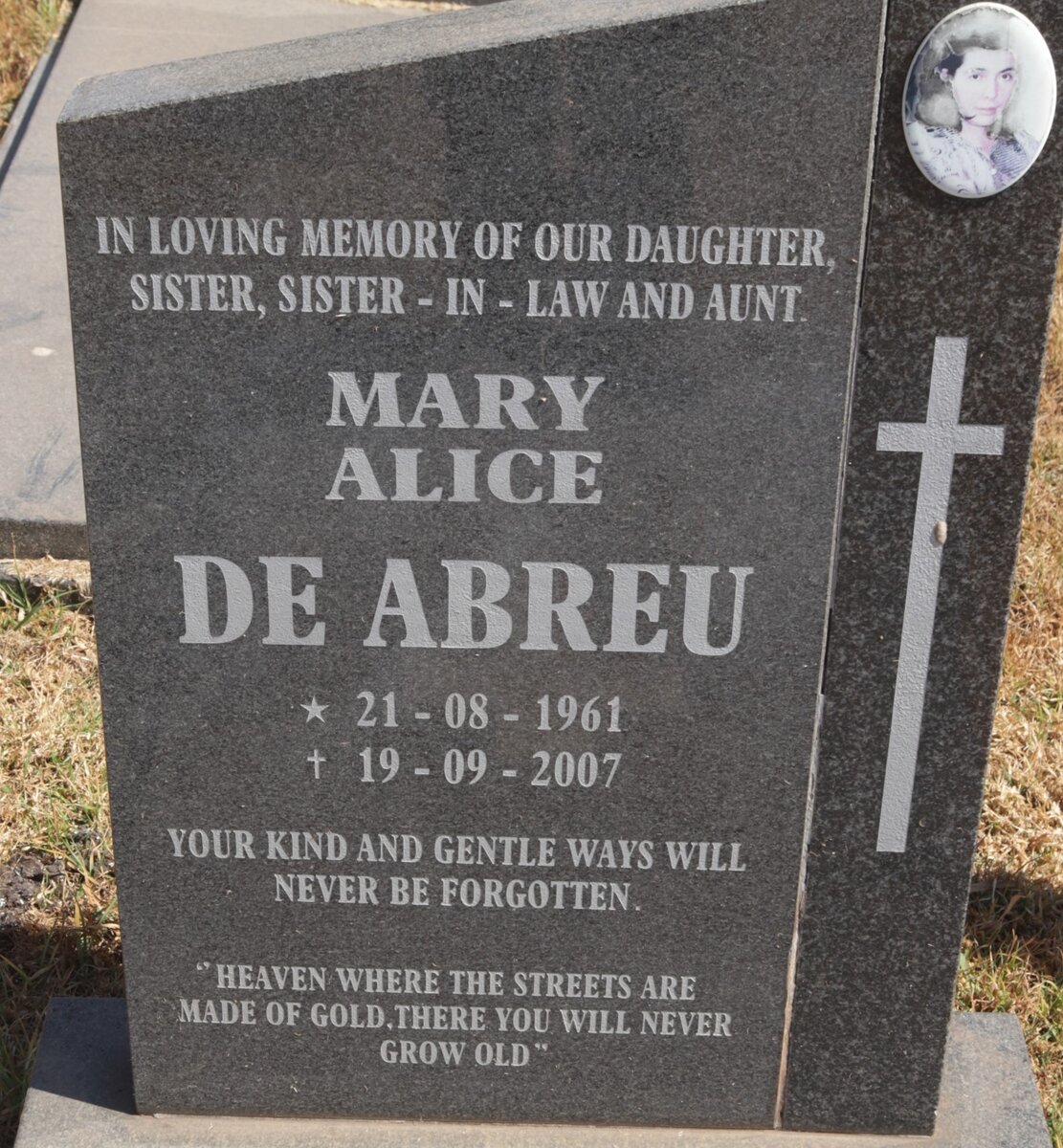 ABREU Mary Alice, de 1961-2007