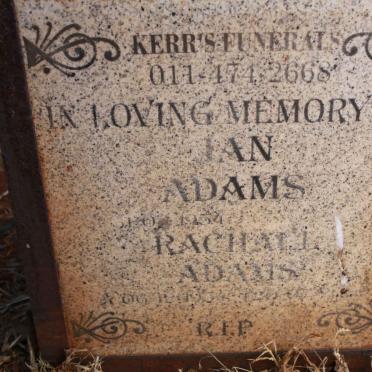 ADAMS Ian &amp; Rachel