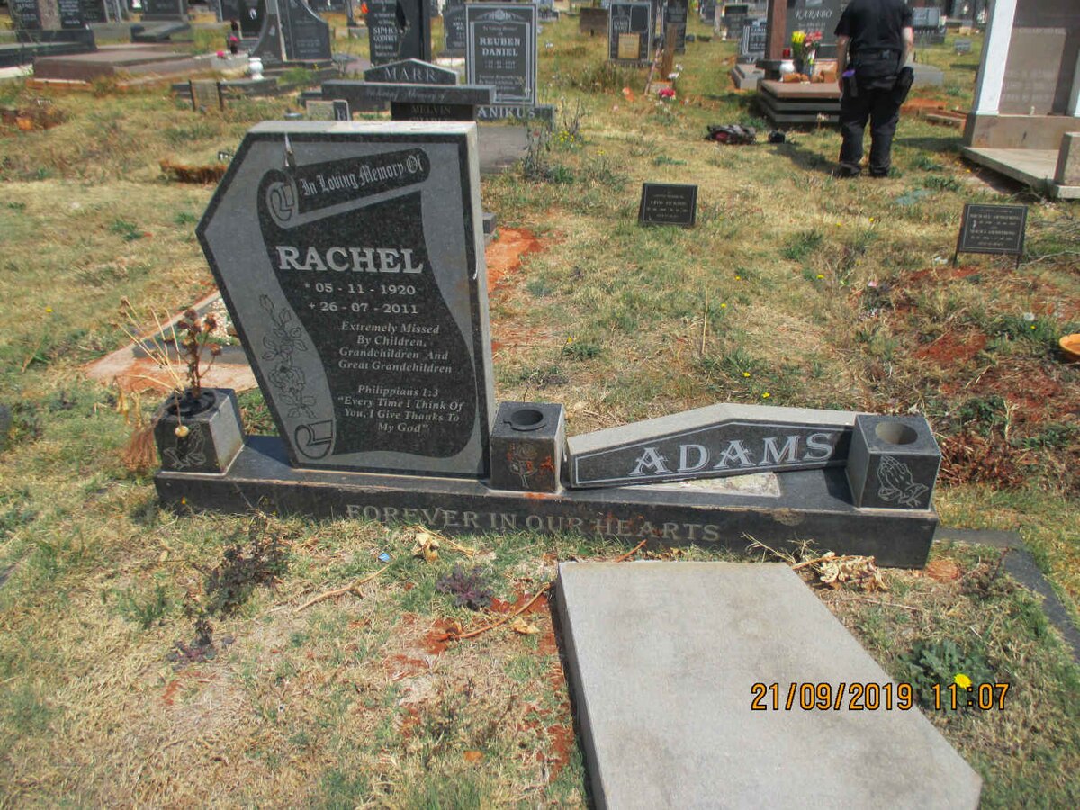 ADAMS Rachel 1920-2011