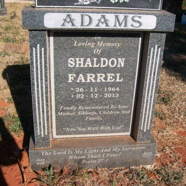 ADAMS Shaldon Farrel 1964-2013