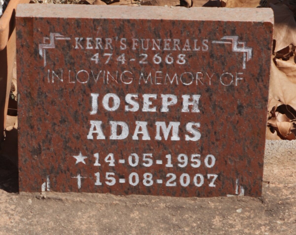 ADAMS Joseph 1950-2007