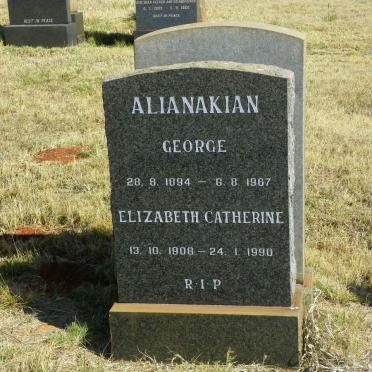 ALIANAKIAN George 1894-1967 &amp; Elizabeth Catherine 1908-1990