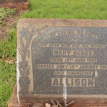 ALLISON Mary Agnes 1889-1949 :: ALLISON Thomas James 1916-2011