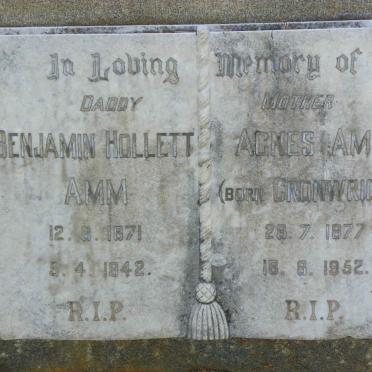 AMM Benjamin Hollett 1871-1942 &amp; Agnes CRONWRIGHT 1877-1952