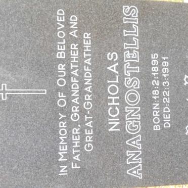 ANAGNOSTELLIS Nicholas 1895-1991