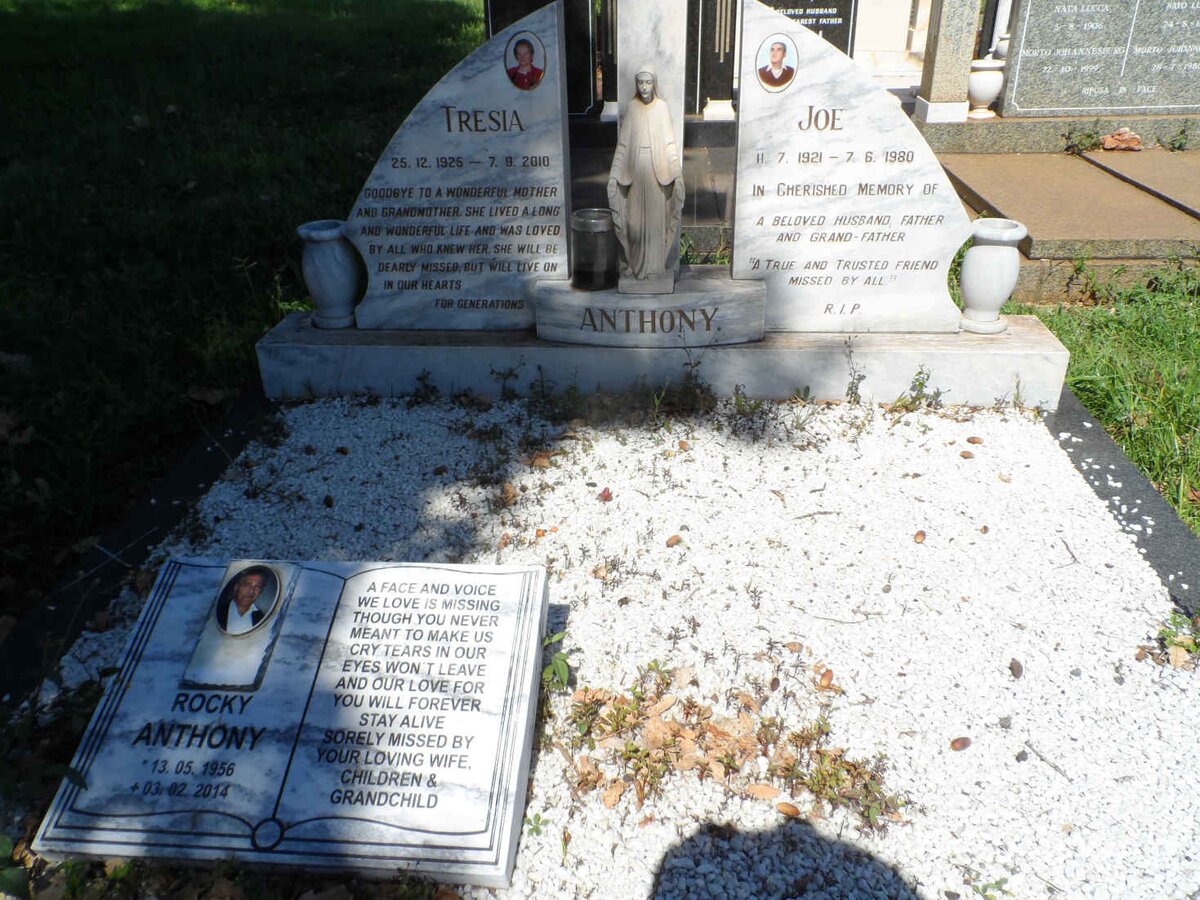 ANTHONY Joe 1921-1980 &amp; Tresia 1926-2010 :: ANTHONY Rocky 1956-2014
