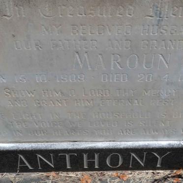 ANTHONY Maroun 1909-1973