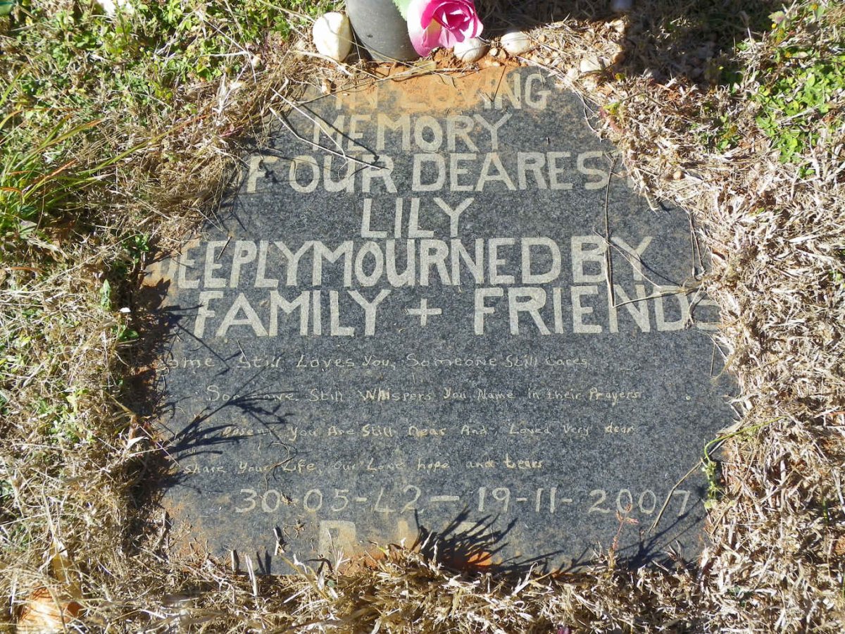 ANDERSON Sarah Louisa 1917-1976 :: ? Lily 1942-2007