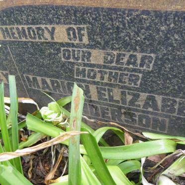 ANDERSON William Emsley -1944 &amp; Marion Elizabeth