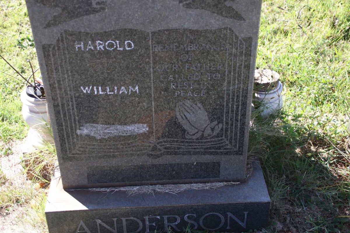 ANDERSON Harold William 1905-1982
