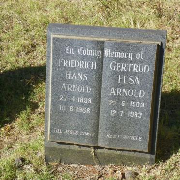 ARNOLD Friedrich Hans 1899-1968 &amp; Gertrud Elsa 1903-1983