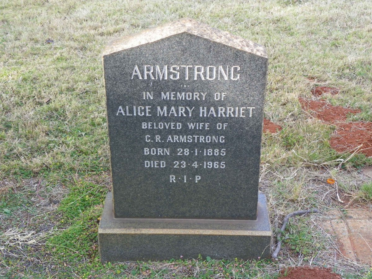 ARMSTRONG Alice Mary Harriet 1885-1965