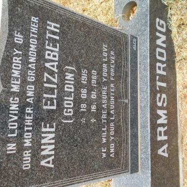 ARMSTRONG Anne Elizabeth nee GOLDIN 1915-1980