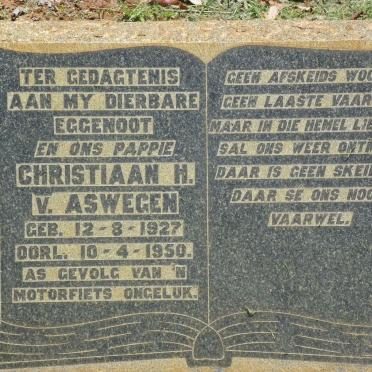 ASWEGEN Christiaan H., v. 1927-1950