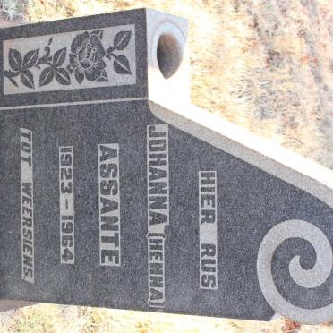 ASSANTE Johanna 1923-1964