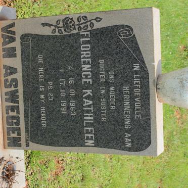 ASWEGEN Florence Kathleen, van 1963-1991