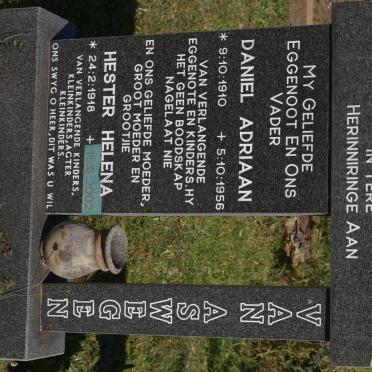 ASWEGEN Daniel Adriaan, van 1910-1956 &amp; Hester Helena 1918-2002