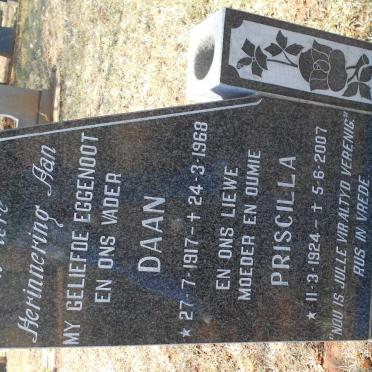 AUCAMP Daan 1917-1968 &amp; Priscilla 1924-2007