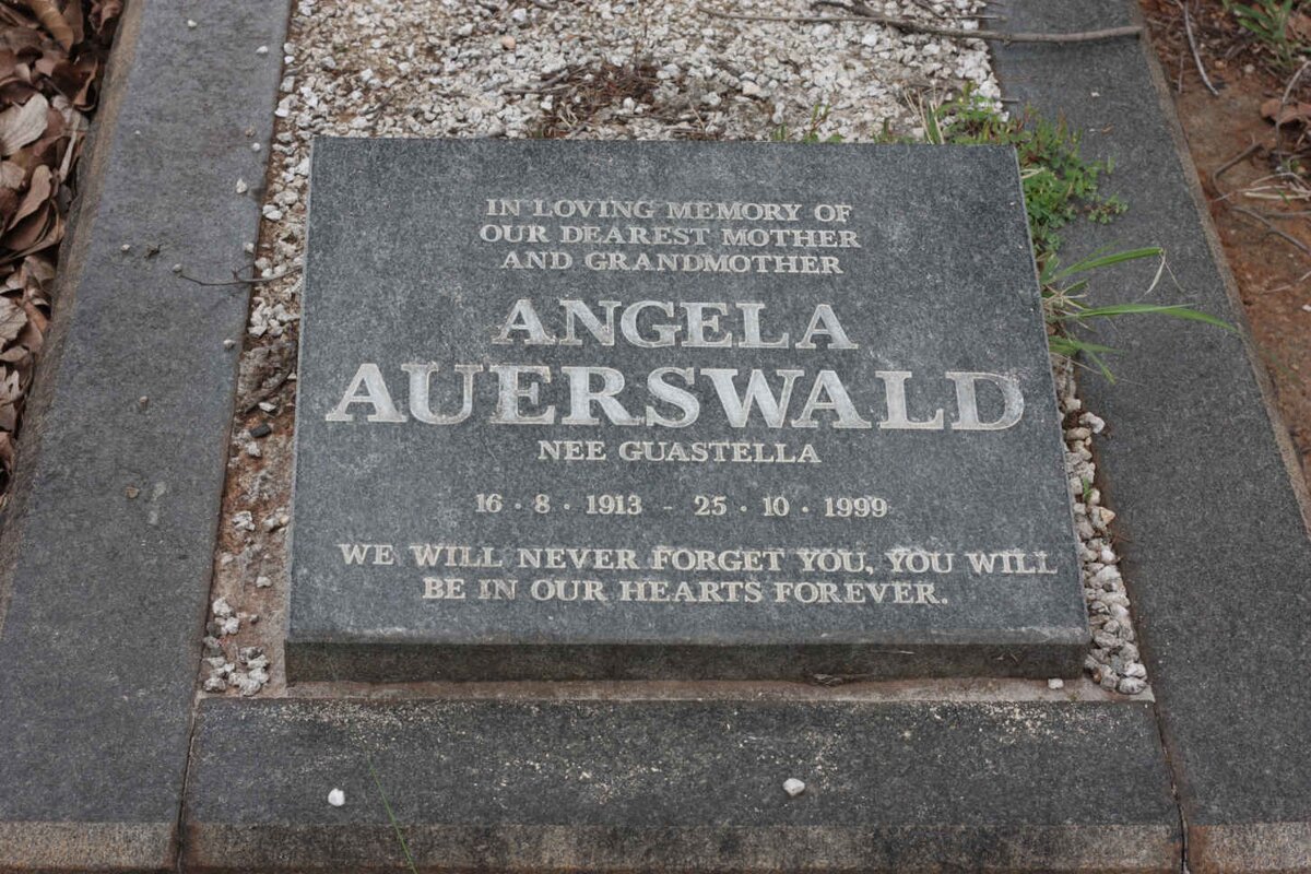 AUERSWALD Angela nee GUASTELLA  1913-1999 :: VAN DER LINDE Dorathea 1937-1948