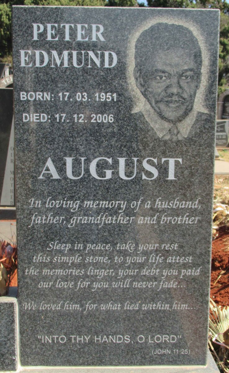 AUGUST Peter Edmund 1951-2006