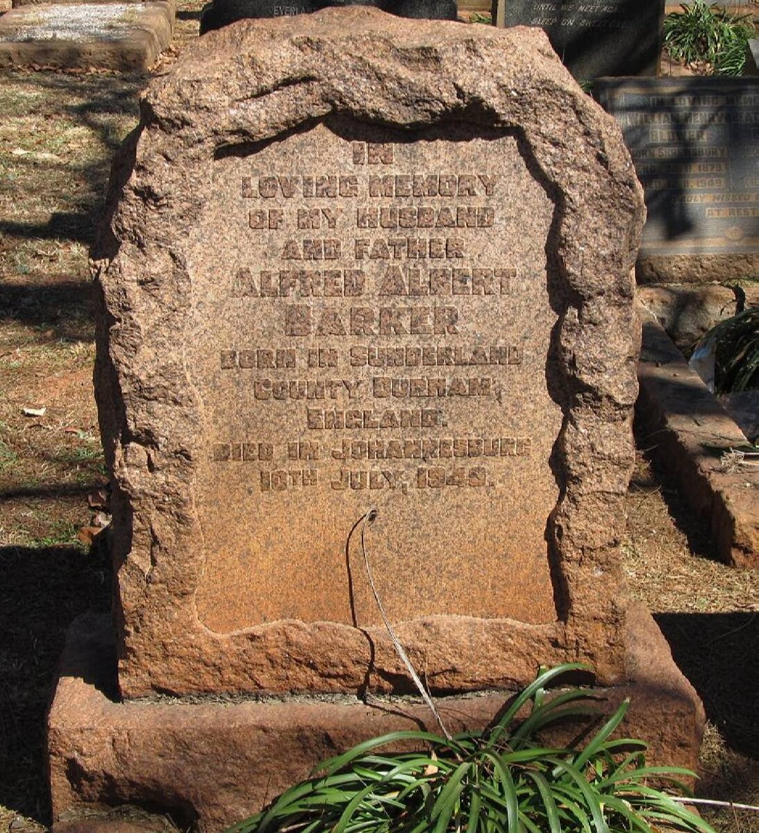 BARKER Alfred Albert -1949