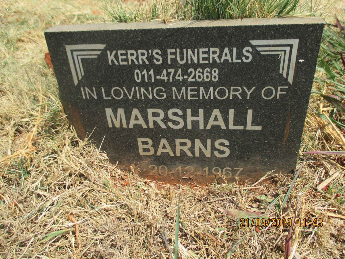 BARNS Marshall 1967-