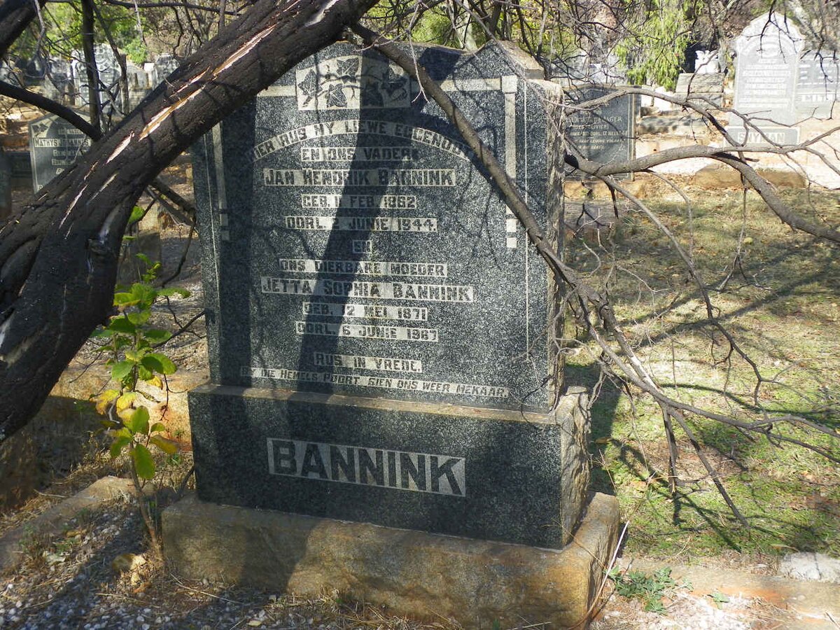 BANNINK Jan Hendrik 1862-1944 &amp; Jetta Sophia 1871-1967