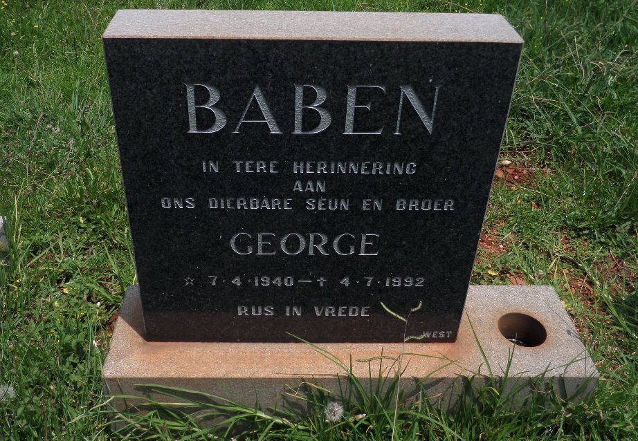 BABEN George 1940-1992