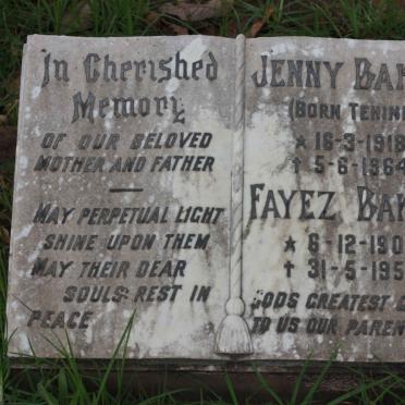 BAKOS Fayez 1906-1959 &amp; Jenny TEHINI 1918-1964