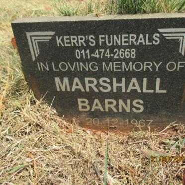 BARNS Marshall 1967-