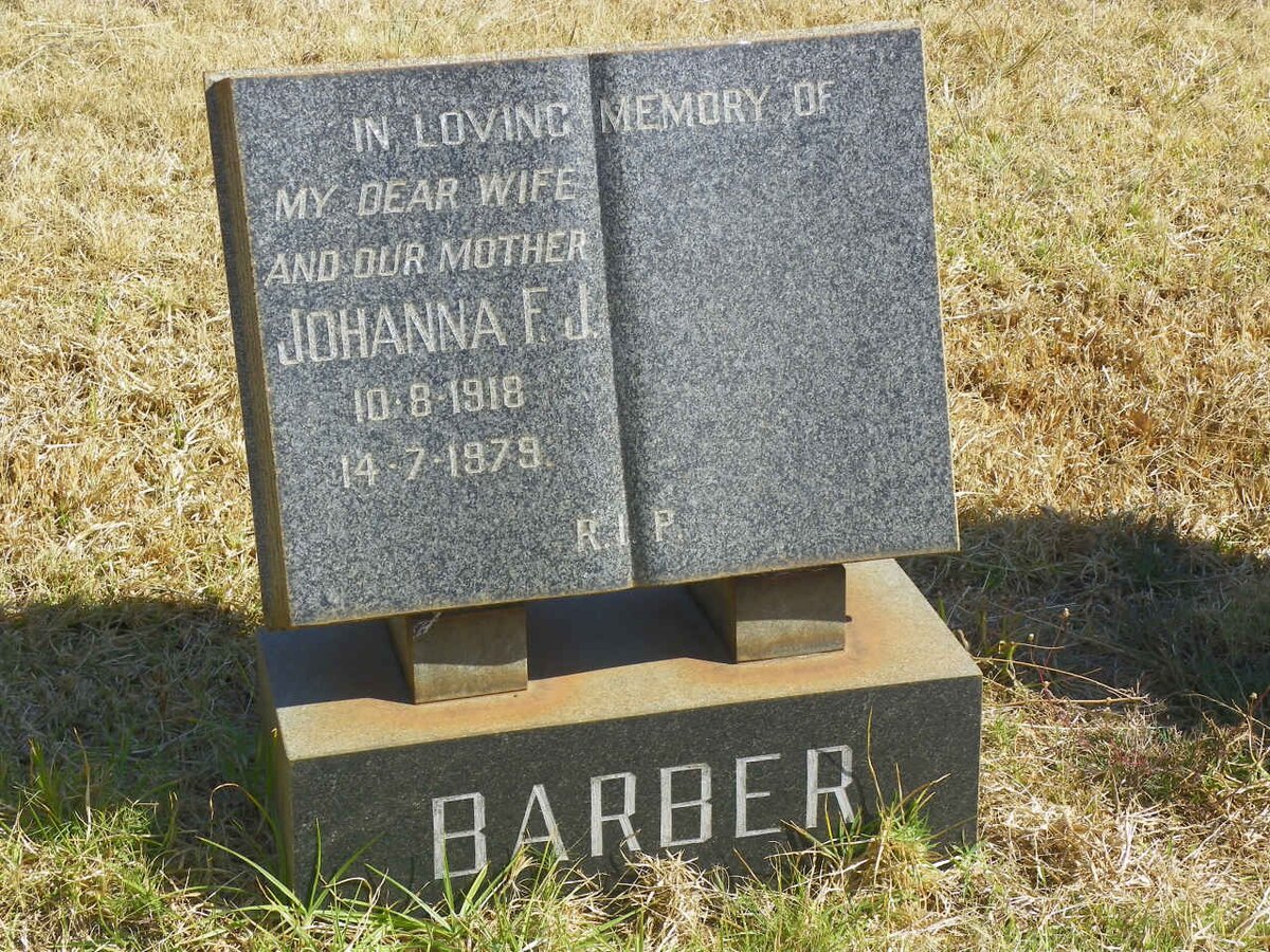 BARBER Johanna F.J. 1918-1979