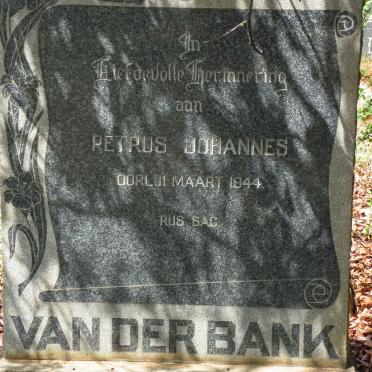 BANK Petrus Johannes, van der -1944