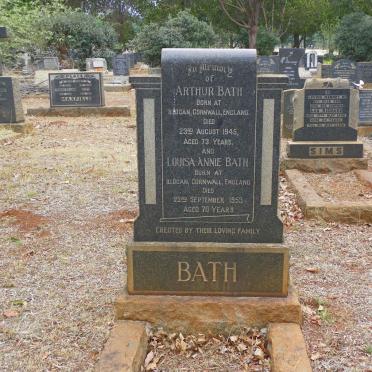 BATH Arthur -1945 &amp; Louisa Annie -1953