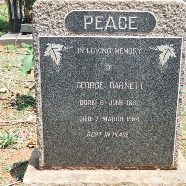 BARNETT George 1880-1954