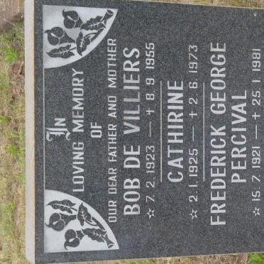 BARRETT Frederick George Percival 1921-1981 :: VILLIERS Bob, de 1923-1955 &amp; Cathirine 1925-1973