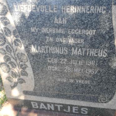 BANTJES Marthinus Mattheus 1911-1957